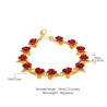 Bracciale in oro e argento con rose rosse