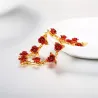 Bracciale in oro e argento con rose rosse