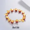 PulseraPulsera de oro & plata con rosas rojas