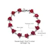 PulseraPulsera de oro & plata con rosas rojas