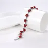 PulseraPulsera de oro & plata con rosas rojas