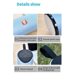 Bluetooth-högtalare - bärbar trådlös mini-kolumn - 3D 10W - FM TF-kort