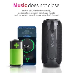 Altavoz BluetoothTG117 Bluetooth inalámbrico altavoz - impermeable - columna - TF tarjeta - FM radio - AUX