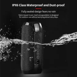 Altavoz BluetoothTG117 Bluetooth inalámbrico altavoz - impermeable - columna - TF tarjeta - FM radio - AUX