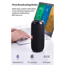 Altavoz BluetoothTG117 Bluetooth inalámbrico altavoz - impermeable - columna - TF tarjeta - FM radio - AUX
