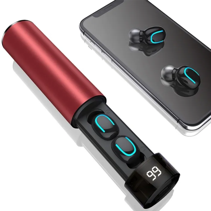 AuricularesDiscos auriculares inalámbricos Q67 TWS - estéreo 3D - Bluetooth 5 - micrófono - impermeable - auriculares de unió...