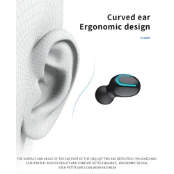 Q67 TWS auricolari senza fili - 3D stereo - Bluetooth 5 - microfono - impermeabile - auto accoppiamento cuffie