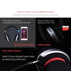 Cuffie wireless MH7 - Auricolare Bluetooth - pieghevole - microfono - scheda TF