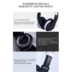 MH7 trådlösa hörlurar - Bluetooth-headset - vikbar - mikrofon - TF-kort