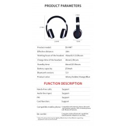 MH7 wireless headphones - Bluetooth headset - foldable - microphone - TF card