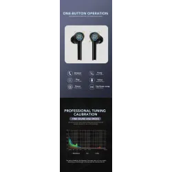 Bluetooth V5.0 - casque d'opération tactile - annulation de bruit - oreillettes doubles sans fil TWS