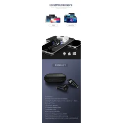 Bluetooth V5.0 - auricolare touch-opera - noise-cancelling - TWS wireless doppio auricolare