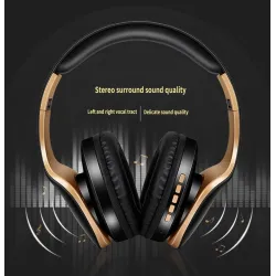 Bezprzewodowe słuchawki Bluetooth - redukujące hałas - składane - stereo bas - regulowane słuchawki z mikrofonemSłuchawki