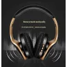 Trådlösa Bluetooth-hörlurar - bulleravbokning - vikbar - stereobas - justerbara hörlurar med mikrofon