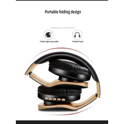 Auscultadores Bluetooth sem fio - cancelamento de ruído - dobrável - baixo estéreo - auriculares ajustáveis com microfone