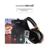 Auricularesauriculares Bluetooth inalámbricos - cancelación de ruido - plegable - bajo estéreo - auriculares ajustables con m...
