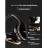 Cuffie Bluetooth wireless - cancellazione del rumore - pieghevole - basso stereo - auricolari regolabili con microfono