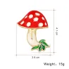 BrochesBroche de cristal de seta de esmalte rojo