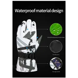 Guanti sci termici - impermeabili - 3 dita touch screen design