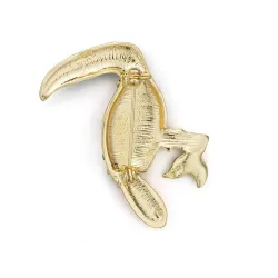Elegant brooch with crystal toucan bird