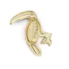 Elegant brooch with crystal toucan bird