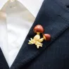 BrochesEsmalte rojo - hongo - broche