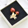 BrochesEsmalte rojo - hongo - broche