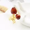 Punainen enamel - mushroom - brooch