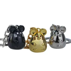 Metal keychain med en mus