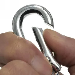 Rostfritt stål karabiner klipp keychain - keyring