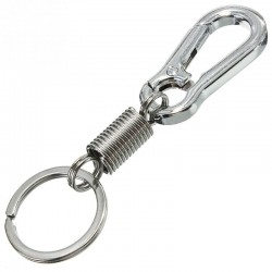 Stainless steel carabiner clip keychain - keyring