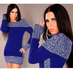 Baumwolle & Wolle - langes warmes Pullover