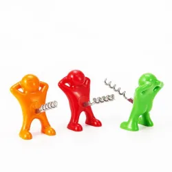 Happy man - wine bottle opener - corkscrew