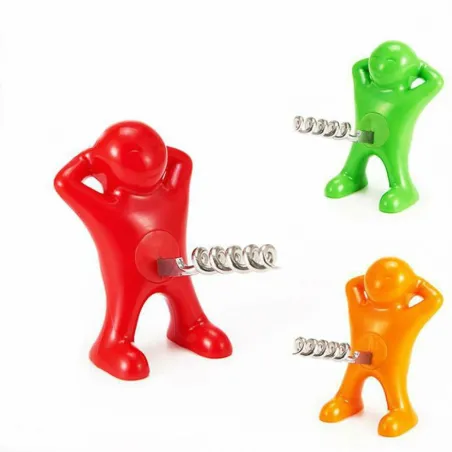 Happy man - wine bottle opener - corkscrew