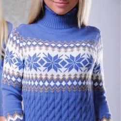 Winterlang Pullover - Minikleid mit Schildkrötenhals