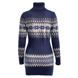 Winterlang Pullover - Minikleid mit Schildkrötenhals