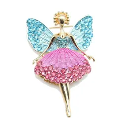 Anjo voador de cristal - broche