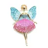 Anjo voador de cristal - broche