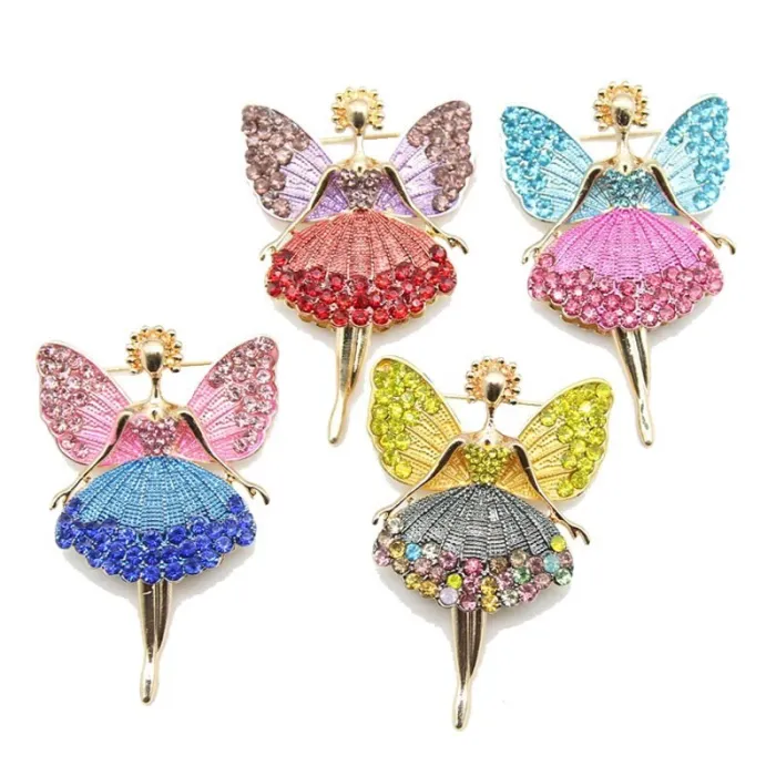 BrochesÁngel volador de cristal - broche