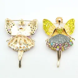 BrochesÁngel volador de cristal - broche