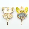 BrochesÁngel volador de cristal - broche