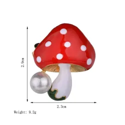 BrochesMushroom con perla - elegante broche