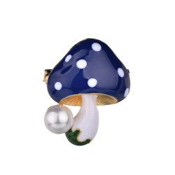 Mushroom with pearl - elegant brooch