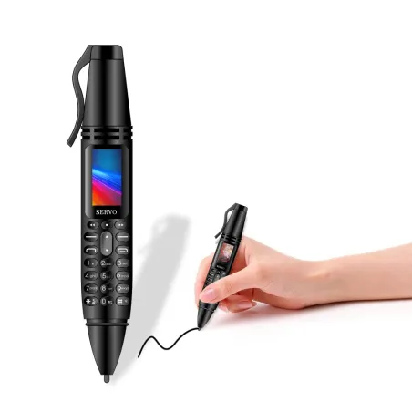 SERVO K07 Pen - 0.96" mini mobiltelefon - Bluetooth - GSM - Dual SIM - kamera - inspelning - ficklampa - penna