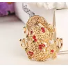 Crystal lucky frog with coin - keychain