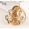 Crystal lucky frog with coin - keychain