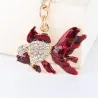 Crystal with gold fish - keychain