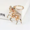 Black horse with crystal - keychainKeyrings