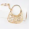 Crystal handbag with D letter - keychain