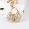Bolsa de cristal com coração - chaveiro